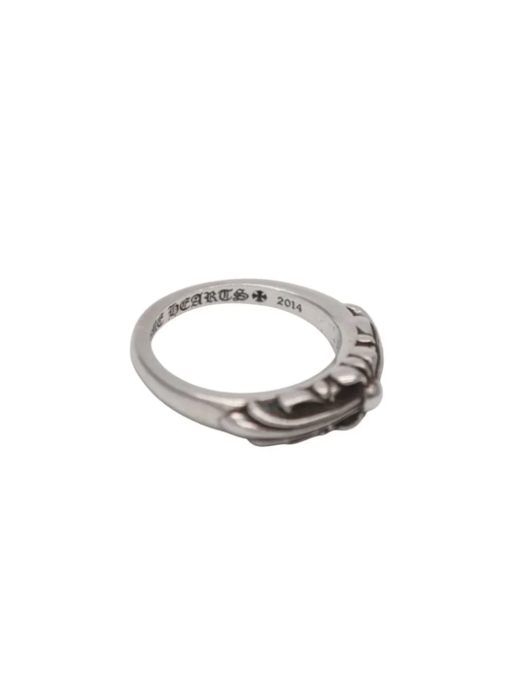 Chrome Hearts Baby Classic Floral Black Sling Ring 925 Sterling Silver
